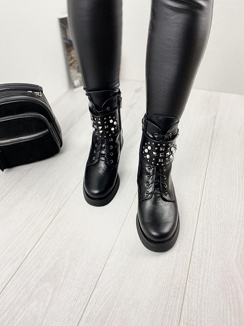 Черевики жіночі M.KRAFT чорні натуральна шкіра зима 38р.39р. (2509) Коломия - фото 7