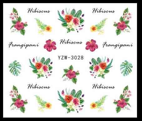 Наклейки для нігтів "Квіточки" YZW-3028 Київ