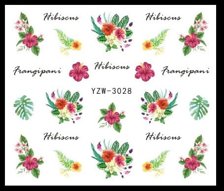 Наклейки для нігтів "Квіточки" YZW-3028 Київ - фото 1