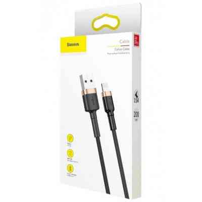 Дата кабель USB 2.0 AM to Lightning 2.0m 1.5A gold-black Baseus (CALKLF-CV1) Винница