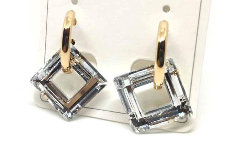 Сережки стильні медична сталь Київ - фото 1