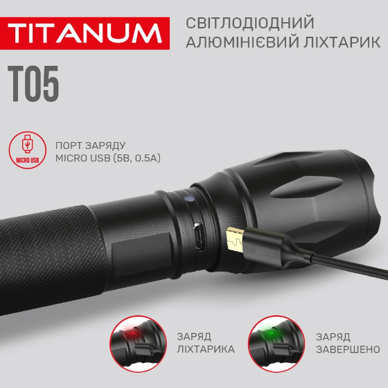 Ліхтарик LED портативний 300Lm 6500К 3*AAA/18650 TLF-T05 Titanum Житомир - изображение 11