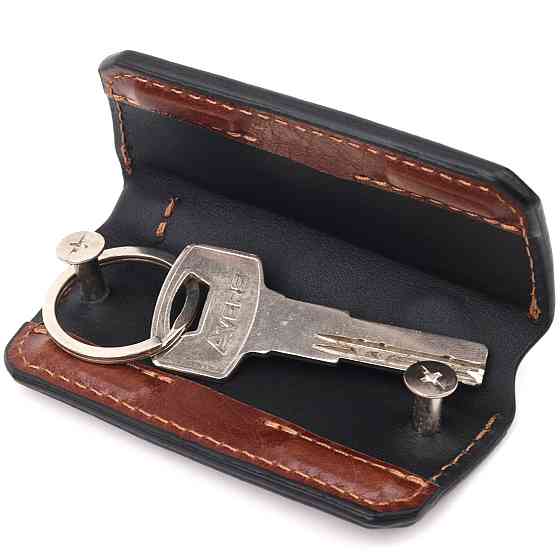 Зручна шкіряна ключниця Grande Pelle 11392 Коричневий Київ