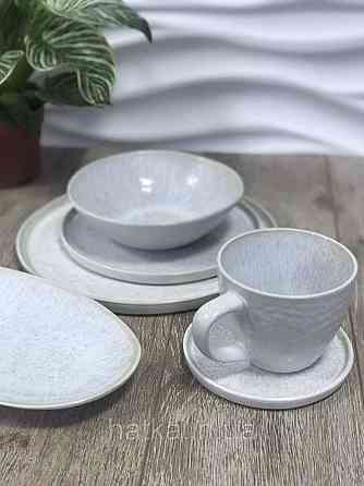 Салатник Olens "Вайт-стоун" 17,5х5,5 см білий із сіро-корич. домішками для дому та ресторану Київ