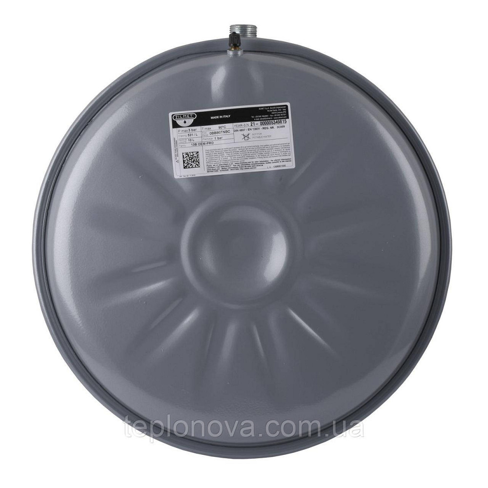 Бак Zilmet oem-pro для монтажу в котли плоский Арт. 531 10 л 3bar рифлений ( 13B6001018) Чернівці - фото 1