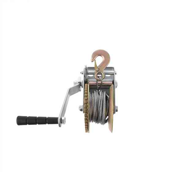 Лебідка важільна барабанна, тягове зусилля 450 кг, сталевий трос INTERTOOL GT1454 Київ