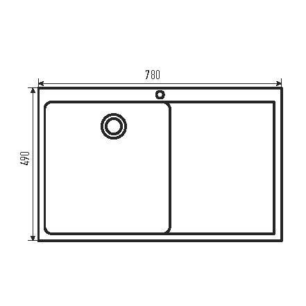 Мийка Zerix ZH7849L-215.SUS304 (3.0/0.8) з нержавіючої сталі SUS304 (MX1589) Київ - фото 2
