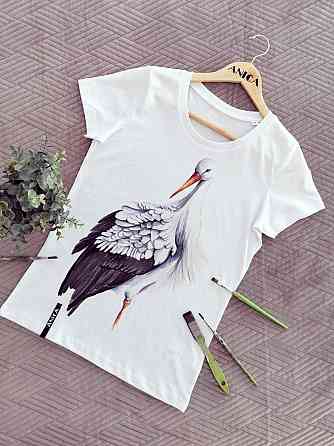 Футболка жіноча з принтом  46 Біла 2664084061 Дніпро