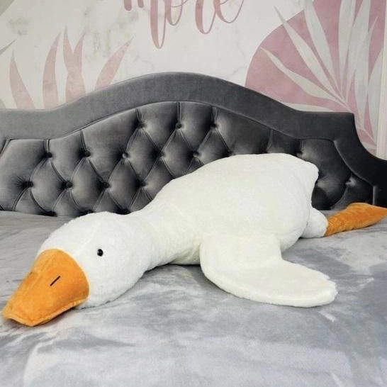 Гусь-обиймашка 110 см, Игрушка подушка гуся мягкая, Мягкая подушка-объятия, Подушка игрушка для деток RQ-86 Львов - изображение 7