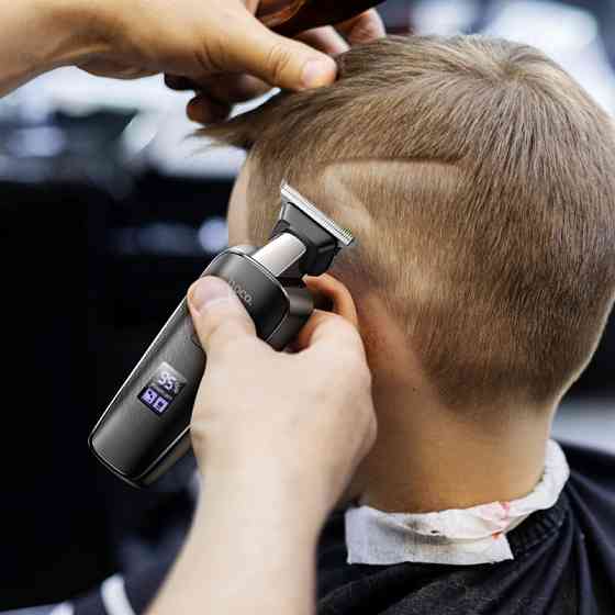 Машинка для стрижки HOCO HP23 Diamond engraving electric hair clipper Black Одеса