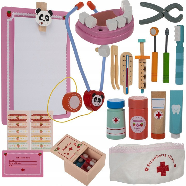 Дитячий Набір дерев'яний ігровий "маленький лікар" 43 елементи Kruzzel (19869) Нововолинськ - фото 4