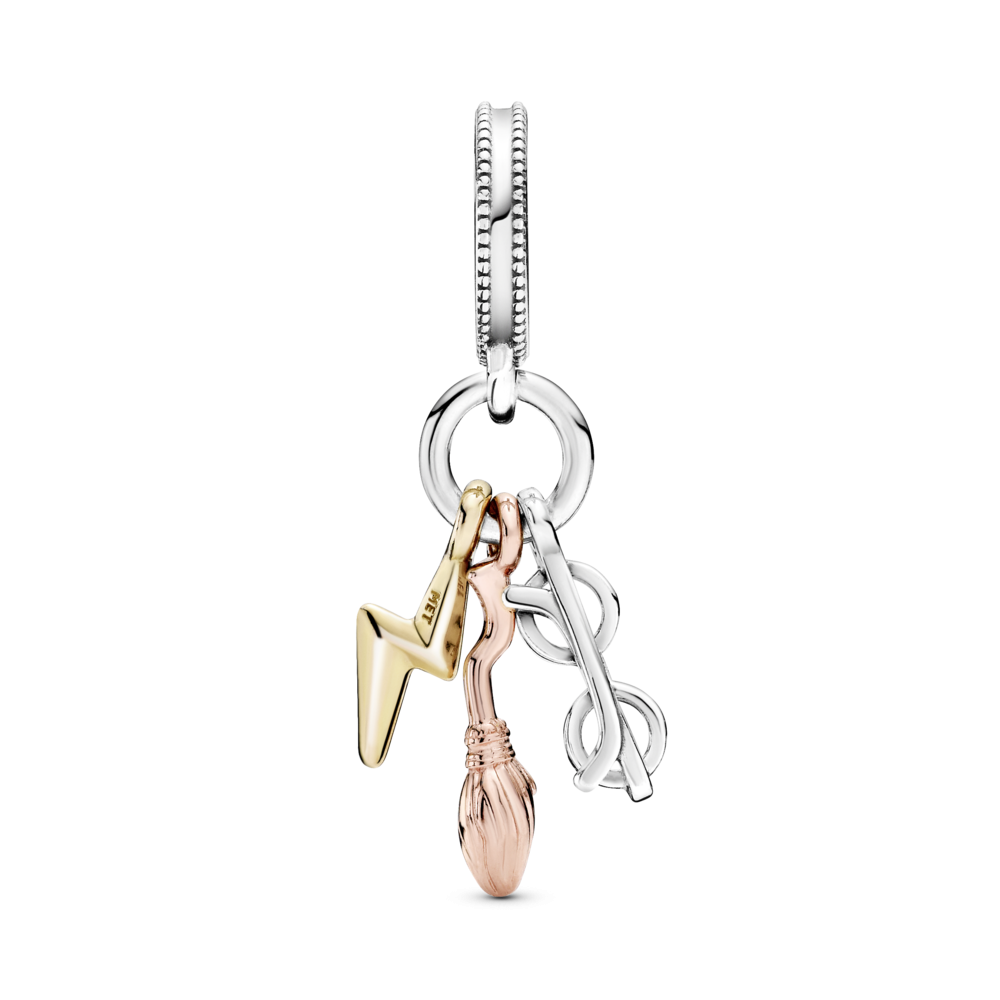 Срібна намистина Пандора  " Гаррі Поттер. Окуляри, мітла "Німбус 2000" і блискавка" 799129C00 MasterSem Київ - фото 2