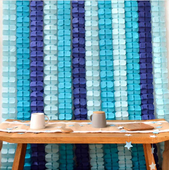 Гирлянда растяжка бумажная 3 м 16 на 11 см малиновый Киев - изображение 4