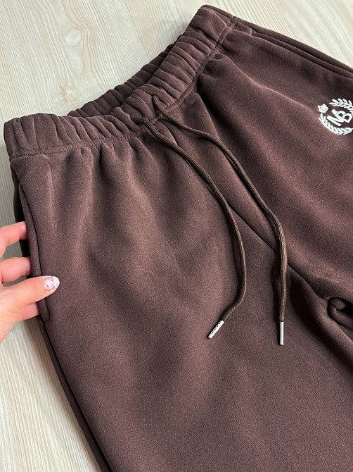 Костюм женский Joy One 80990 утепленный на флисе худи с брюками коричневый, коричневый, L Киев - изображение 7