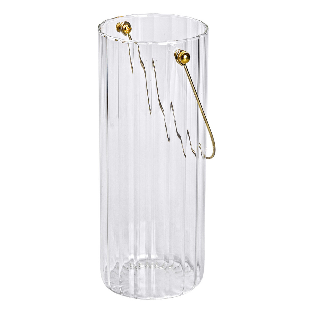 Yiwu Декоративна скляна ваза для квітів з ручкою 29 см HP-1726 Коломия - фото 1