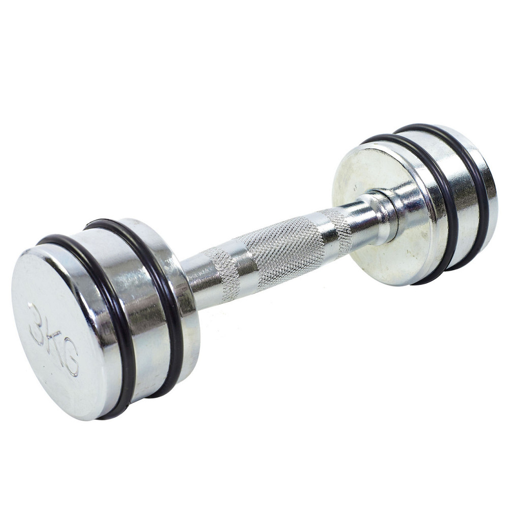 Гантель 3 кг хромированная Record-5204-3 Киев - изображение 1