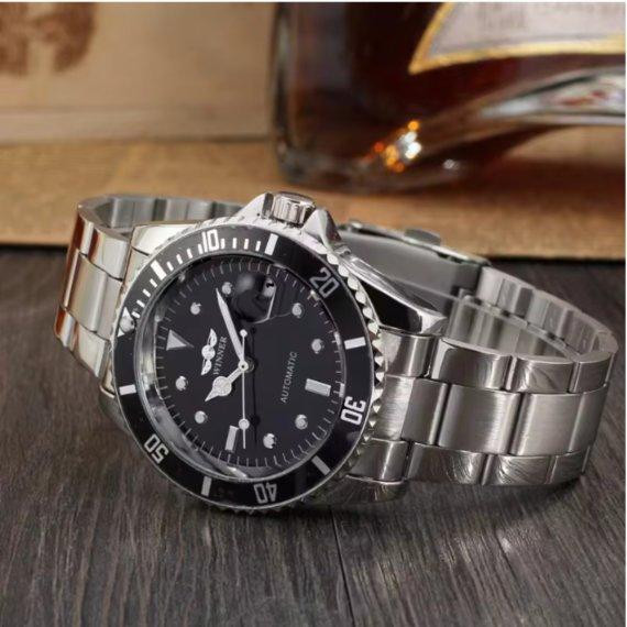 Часы мужские механические наручные Winner Basel Deluxe (2 ремешка) Винница - изображение 5