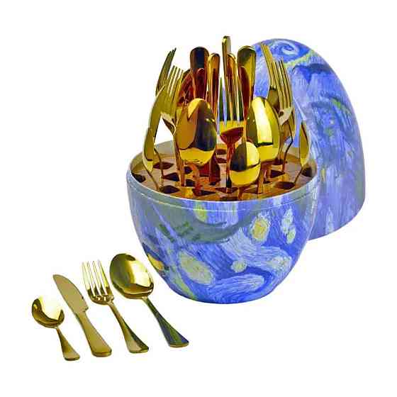 Столовые приборы на 6 персон с подставкой Яйцо 24 шт. Киев