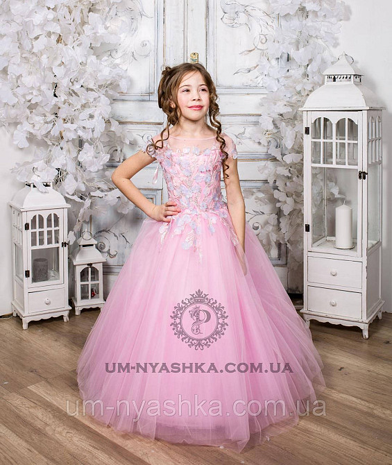 Пышное нарядное платье с цветами Ария на 6-7 лет Кривой Рог - изображение 4