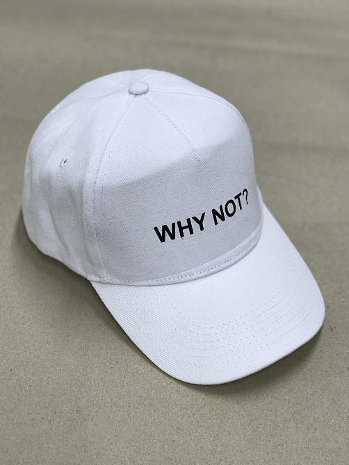 Біла бейсболка з написом — "Why not?" Чернівці - фото 3
