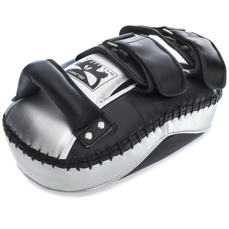 Пады для тайского бокса Тай-пэды ZELART BO-1326 размер 33x20x11 см чёрный-серебряный Киев - изображение 4