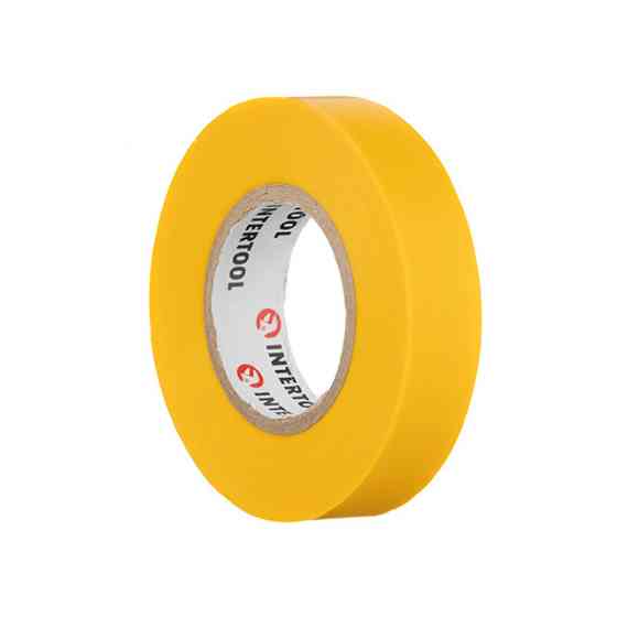 Стрічка ізоляційна 0.15мм*17мм*20м жовта INTERTOOL IT-0052 Киев