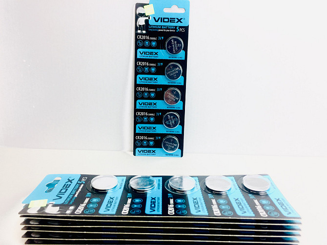 Батарейка літієва VIDEX CR2016 5 pcs BLISTER CARD Київ - фото 3
