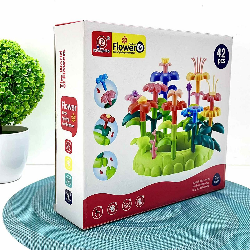 Конструктор Квітковий сад різнокольоровий 42 деталі (898-9106) Чернігів - фото 2