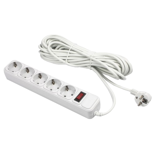 Фільтр мережевий 5 розеток 10м кабелю з вимикачем 4500А сірий SPG5-G-10MG Gembird Житомир