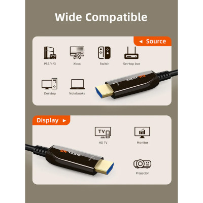 Кабель мультимедійний HDMI M to HDMI M 50.0m V2.1 AOC Cabletime (CA914036) Вінниця - фото 2
