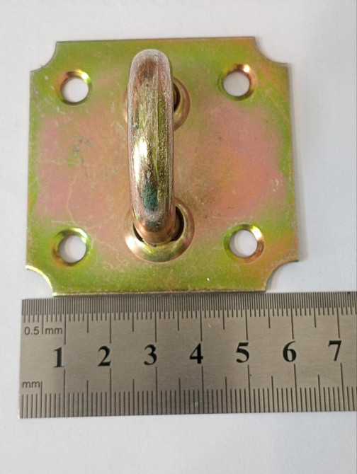 Вушко скоби-скобеля колодки  60х 60мм, оцинк жовтий "P-o" Київ - фото 2