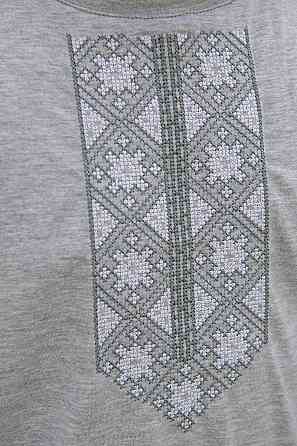 Футболка с вышивкой для мальчика ,95% хлопок, серый меланж топ Юрма одяг Киев