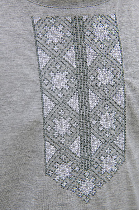 Футболка с вышивкой для мальчика ,95% хлопок, серый меланж топ Юрма одяг Киев - изображение 2