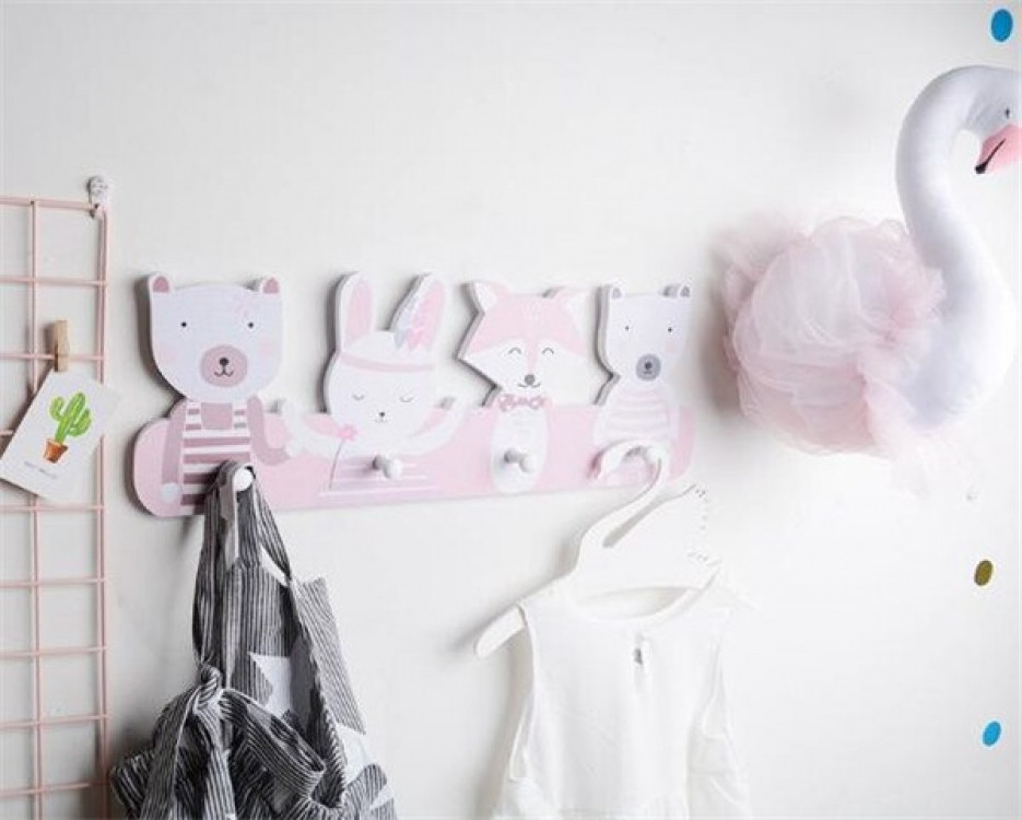 Детская деревянная настенная вешалка для девочки Сказочные друзья Винница - изображение 1