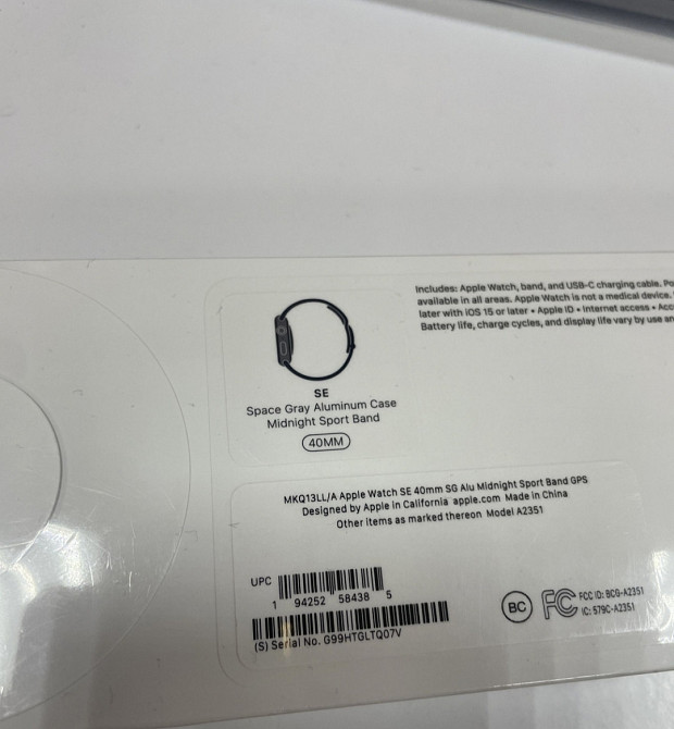 Apple Watch SE 40MM GPS Space Gray нові запаковані. Киев - изображение 3