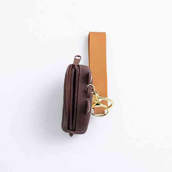 Кошелек-брелок для дітей Лабубу коричневий з карабіном Київ