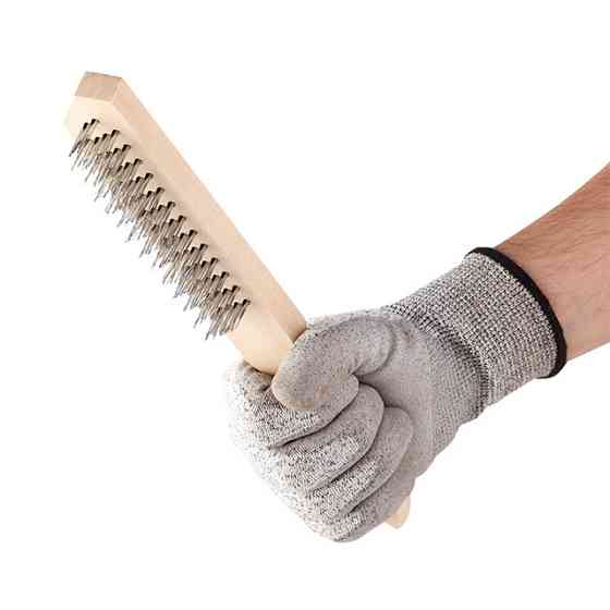 Щітка ручна, 4-рядна, корпус із дерева, cталевий дріт INTERTOOL BT-0002 Київ