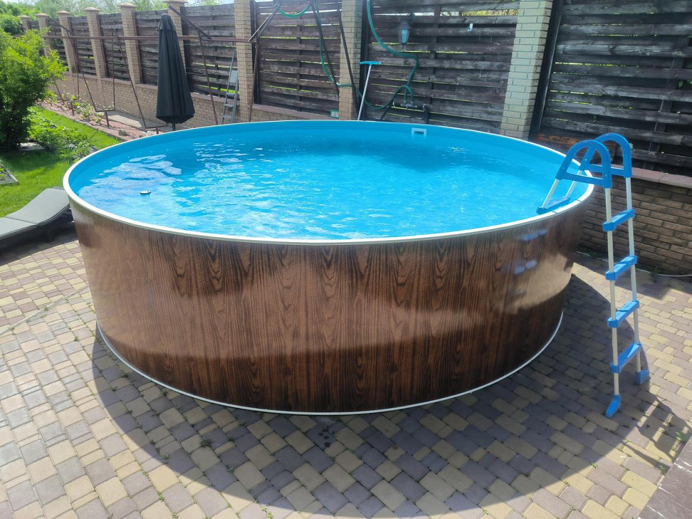 Бассейн каркасный круглый Azuro 400DL 3.6 х 1.2 м  Wood морозоустойчивый Киев - изображение 10