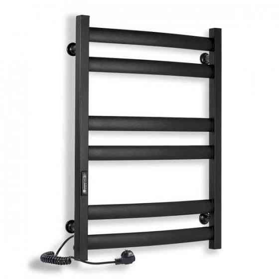 Електрична сушарка для рушників Laris Зебра Атлант ЧКЧ6 500Х700 Е чорний, ліве під'єднання Київ