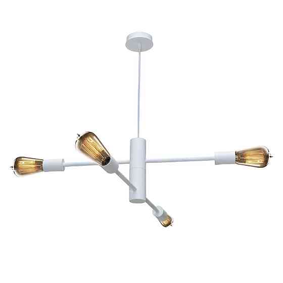 Люстра подвесная MSK Electric Asket на четыре плафона Е27 NL 6120-4 WH белая Одесса