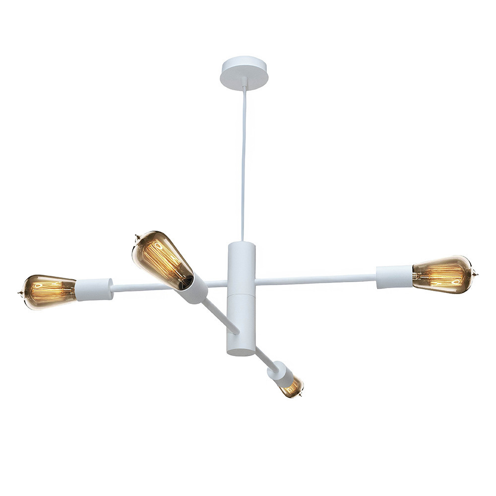 Люстра подвесная MSK Electric Asket на четыре плафона Е27 NL 6120-4 WH белая Одесса - изображение 1