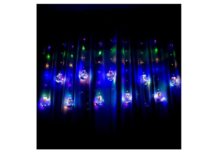 Гірлянда Xmas M-1 Copper curtain ball lamp 7257 Санта, різнобарвна Вінниця - фото 3