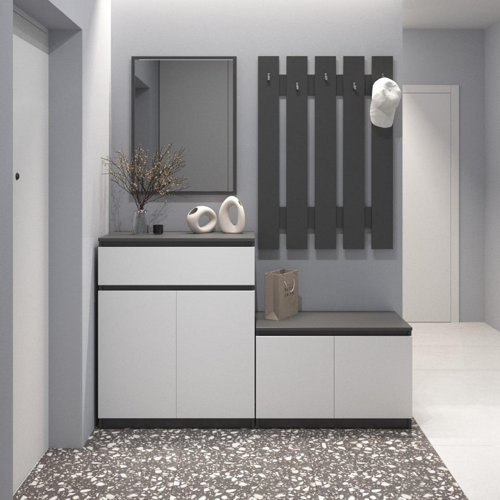 Передпокій VAYS, комплект у передпокій №2 Антрацит-Білий фасад Львів - фото 1