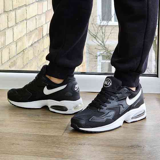 Чоловічі Чорні Кросівки Nike 90 Air Max 2 Шкіряні Найк для бігу (розміри: 42,43,44) Відео Огляд 94-2 Дніпро