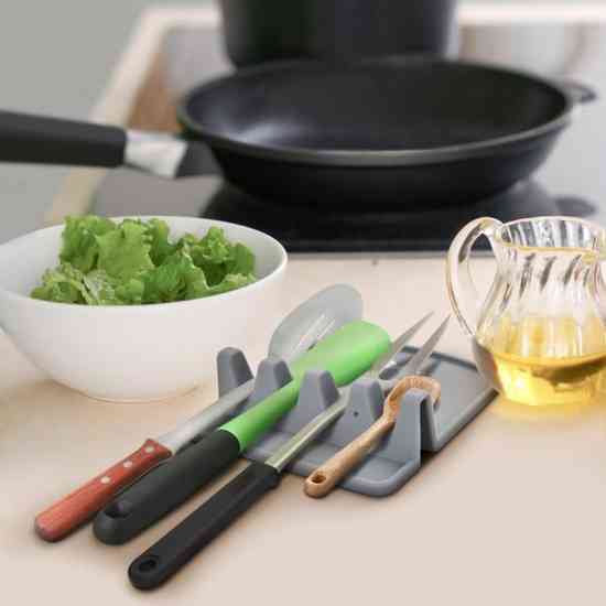 Кухонная подставка для ложек силикон Grey Винница