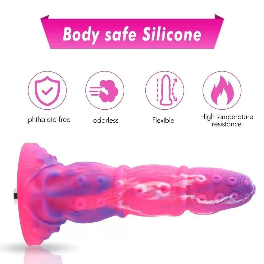 Фалоімітатор для секс-машин Hismith Tentacle Silicone Dildo Monster Series, KlicLok та присоска Sex Aura Київ - фото 5