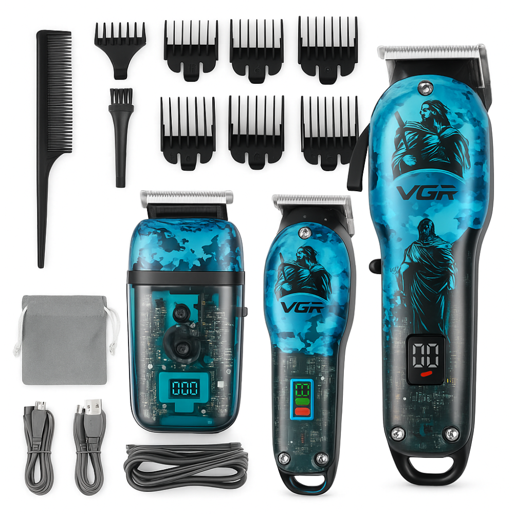 Машинка-триммер 3 в 1 для стрижки волос VGR, Машинка для стрижки волос домашняя, Триммер беспроводной CK-15 Львов - изображение 5