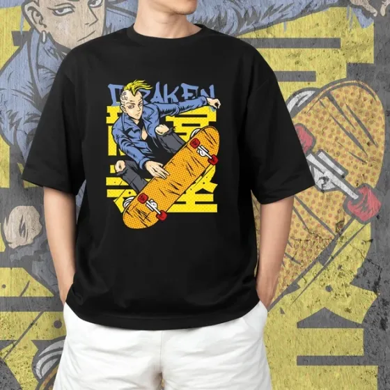 Футболка для подростка мальчика с принтом Токийские Мстители Рюгуджи Кен (Дракен) Размер 160 Anime10599 Днепр