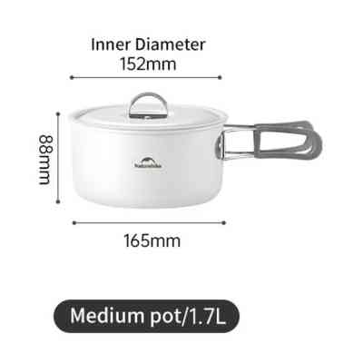 Котел туристический Naturehike CNK2450CF013, 1.7 л, алюміній (6927595711972) Винница