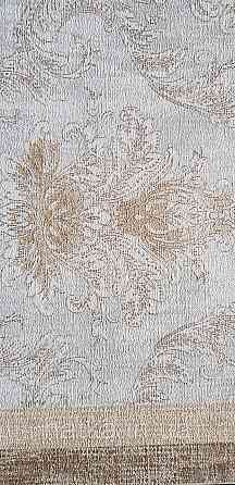 Шпалери вінілові на флізеліні Rasch Golden Hour метрові вензель завитки золотисті на сірому Київ